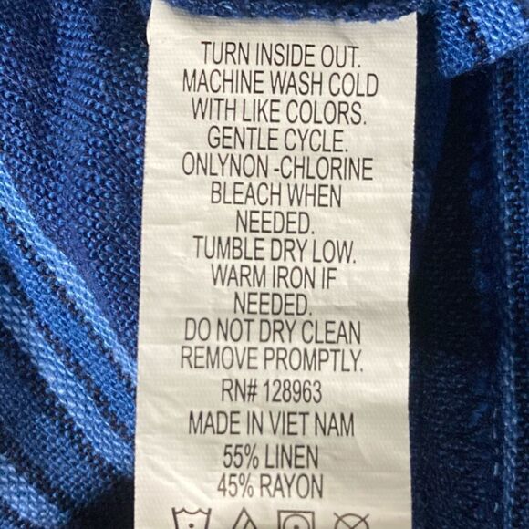 Indigo Rein, Linen Blend Striped Mini Skirt, Belted Tie, Juniors X-Large Beachy - Picture 2 of 10